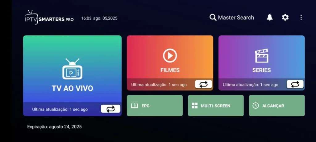 Teste IPTV no IPTV Smarters Pro