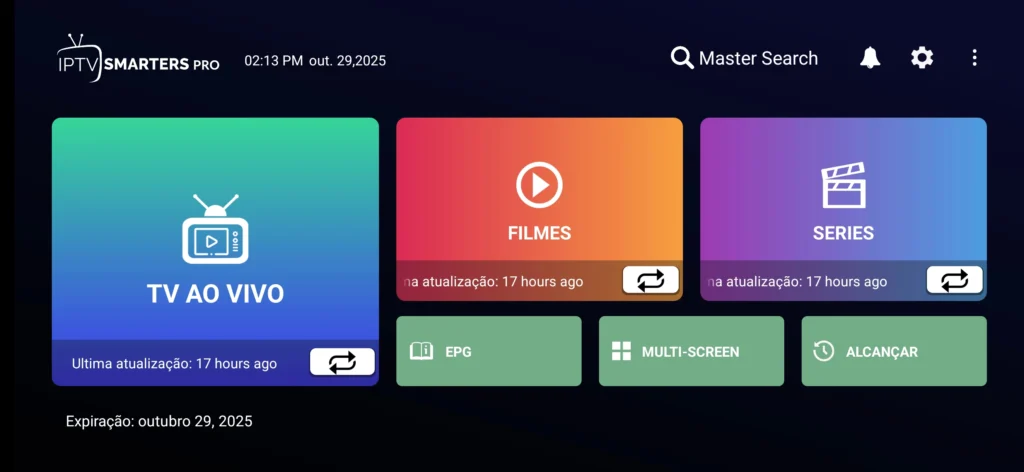 IPTV Smarters na TV Android